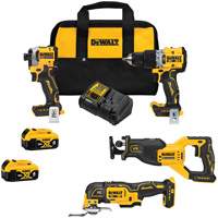 Ensemble combin&eacute; de quatre outils sans balai, Lithium-ion, 20 V GTA Hardware Inc