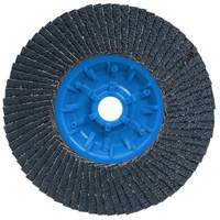 POWERBLEND TRM QC Flap Disc, 5" x 5/8"-11, Type 27, Z40 Grit, Zirconia Alumina GTA Hardware Inc