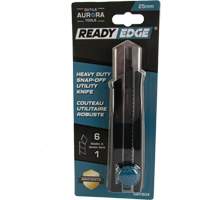 25mm Retractable Knife, Stainless Steel, Heavy-Duty, Rubber Handle GTA Hardware Inc