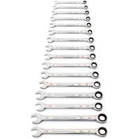 Jeu de cl&eacute;s &agrave; 12 pans et 90 dents, Combinaison &agrave; cliquet, 16 morceaux, M&eacute;trique GTA Hardware Inc