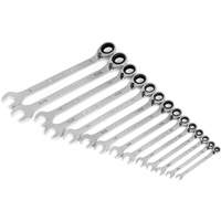 Jeu de cl&eacute;s &agrave; cliquets r&eacute;versibles SAE &agrave; 12 pans et 90 dents, Combinaison &agrave; cliquet, 14 morceaux, Imp&eacute;rial GTA Hardware Inc