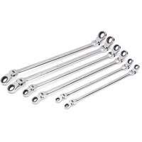 Jeu de cl&eacute;s &agrave; cliquet double m&eacute;triques &agrave; 12 pans et 90 dents Gearbox, T&ecirc;te articul&eacute;e, 6 morceaux, M&eacute;trique GTA Hardware Inc