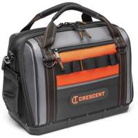 Sac ouvert de 17" pour outils d'ouvrier, Polyester, 3 pochettes, Noir/Gris/Orange GTA Hardware Inc