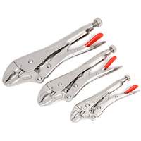 Curved Jaw Locking Pliers with Wire Cutter Set, 3 Pieces GTA Hardware Inc