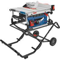 Jobsite Table Saw with Gravity-Rise Wheeled Stand, 120 V, 15 A, 3800 RPM GTA Hardware Inc
