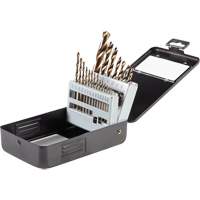 Gold Oxide Drill Bit Set, 21 Pieces, High Speed Steel GTA Hardware Inc