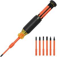 6-in-1 Insulated Auto-Lock Screwdriver, 9-1/2" L, Cushion Grip Handle GTA Hardware Inc