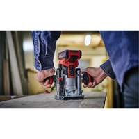 Professional Cordless Compact Router with Fixed Base & Plunge Base (Tool Only) GTA Hardware Inc