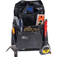 Sac robuste Phantom pour clous et outils, Cuir, 10 pochettes, Noir GTA Hardware Inc