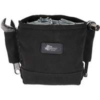 Sac Phantom pour &eacute;crous et boulons avec 2 manchons, Toile, 3 pochettes, Noir GTA Hardware Inc