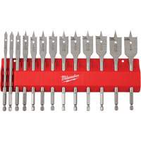 Flat Boring Bit Set, 13 Pieces, High Carbon Steel GTA Hardware Inc