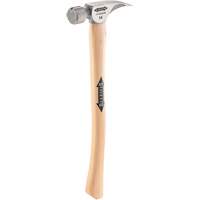 Titanium Milled Face Hammer with Curved Hickory Handle, 14 oz., Wood Handle, 18" L GTA Hardware Inc