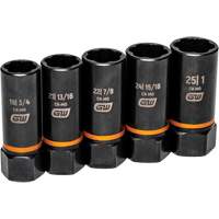 Bolt Biter Extraction Socket Set, 5 Pcs, Impact, 1/2" Drive Size, Deep GTA Hardware Inc