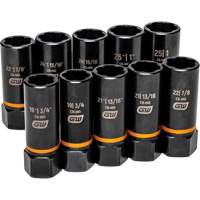 Bolt Biter Extraction Socket Set, 10 Pcs, Impact, 1/2" Drive Size, Deep GTA Hardware Inc