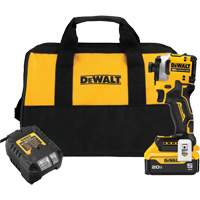 ATOMIC Brushless Cordless 3-Speed Impact Driver Kit, 1/4", 1825 in-lbs Max. Torque, 20 V, Lithium-Ion GTA Hardware Inc
