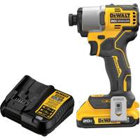 Brushless Cordless Impact Driver Kit, 1/4", 1700 in-lbs Max. Torque, 20 V, Lithium-Ion GTA Hardware Inc