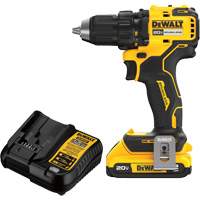 Brushless Cordless Drill/Driver Kit, Lithium-Ion, 20 V, 1/2" Chuck GTA Hardware Inc