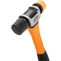 Soft Face Hammer, 16 oz. Head Weight, Plain Face, Solid Steel Handle, 12-1/4" L GTA Hardware Inc