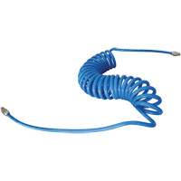 MAXAIR Coiled Hose, Air, 1/4" ID x 50' L, Polyurethane GTA Hardware Inc