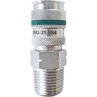 Raccord rapide QUIKSILVER Ultraflo 7,8 mm, Acier zingu&eacute;, 1/2", NPT m&acirc;le, 362 PSI GTA Hardware Inc