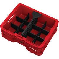 PACKOUT Low-Profile Crate, 15" x 18-5/8" x 6-5/8", Black/Red GTA Hardware Inc