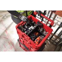 PACKOUT Low-Profile Crate, 15" x 18-5/8" x 6-5/8", Black/Red GTA Hardware Inc