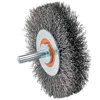 Mounted Crimped Wire Wheel, 3" Dia., 0.0118" Fill GTA Hardware Inc