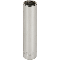 Socket, 8 mm, 1/4" Drive, 6 Points, Deep GTA Hardware Inc