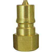 Hydraulic Quick Coupler Plug, 1/8" Dia., Brass GTA Hardware Inc