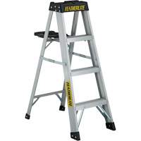 3400 Series Industrial Extra Heavy-Duty Step Ladder, 4', Aluminum, 300 lbs. Capacity, Type 1A GTA Hardware Inc