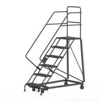 Heavy Duty Safety Slope Ladder, 6 Steps, Serrated, 50° Incline, 60" High GTA Hardware Inc