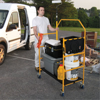 nsemble d'&eacute;chafaudage &agrave; montant de s&eacute;curit&eacute; & tablette pour outils de 4' Jobsite Series, Cadre Acier, 49-1/2" p x 57-3/4" h GTA Hardware Inc