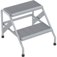 Aluminum Step Stand, 2 Step(s), 22-13/16" W x 24-9/16" L x 20" H, 500 lbs. Capacity GTA Hardware Inc