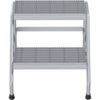 Aluminum Step Stand, 2 Step(s), 22-13/16" W x 24-9/16" L x 20" H, 500 lbs. Capacity GTA Hardware Inc