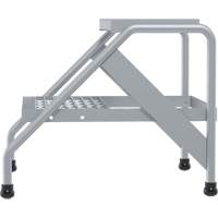 Aluminum Step Stand, 2 Step(s), 22-13/16" W x 24-9/16" L x 20" H, 500 lbs. Capacity GTA Hardware Inc