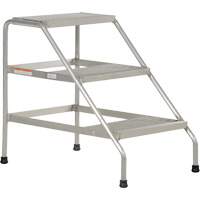 Aluminum Step Stand, 3 Step(s), 22-13/16" W x 34-9/16" L x 30" H, 500 lbs. Capacity GTA Hardware Inc