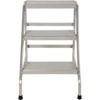Aluminum Step Stand, 3 Step(s), 22-13/16" W x 34-9/16" L x 30" H, 500 lbs. Capacity GTA Hardware Inc
