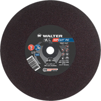 Meule &agrave; tronçonner Ripcut II pour la coupe de l'acier inoxydable et l'acier sur scies fixes, 14" x 1/8", Arbre de 1", Type 1, Oxyde d'aluminium, 4400 Tr/min GTA Hardware Inc