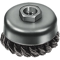 Brosse boisseau &agrave; fil nou&eacute;, 3" dia. x 5/8"-11 arbre GTA Hardware Inc