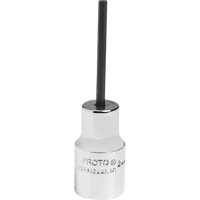 Standard Bit Socket, Hex, 2.5 mm x 1-7/8" L, 1/4" Drive GTA Hardware Inc