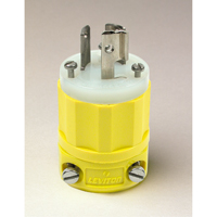 Prise mise &agrave; la terre verrouillable &agrave; deux bornes et trois fils, Nylon, 15 A, 250 V, L6-15P GTA Hardware Inc