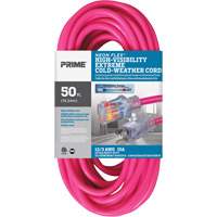 Neon Flex&reg; High Visibility Extension Cord, Outdoor, SJTW, 12/3 AWG, 15 A, 50' GTA Hardware Inc