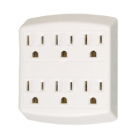 Adaptors, 6 Outlet(s), 15 Amps, 1875 W, 125 GTA Hardware Inc