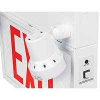 Enseigne de sortie avec &eacute;clairage de s&eacute;curit&eacute;, DEL, &agrave; piles/&agrave; raccordement fixe, 12-1/10" lo x 11" la, Anglais GTA Hardware Inc