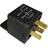 Mini relais unipolaire &agrave; une direction avec r&eacute;sistance, Prise, 40 A, 12 V GTA Hardware Inc