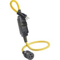 GFCI Cord Set with Automatic Reset, 120 V, 20 A, 3' Cord GTA Hardware Inc