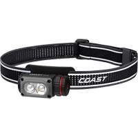 Lampe frontale COAST WPH10R &agrave; deux couleurs avec aimant et agrafe, DEL, 500 lumens, 3,25 hres de fonctionnement, piles Rechargeable GTA Hardware Inc
