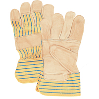 Gants d'ajusteur &agrave; paume renforc&eacute;e, Grand, Paume en Cuir fleur de vache, Doublure en Coton GTA Hardware Inc